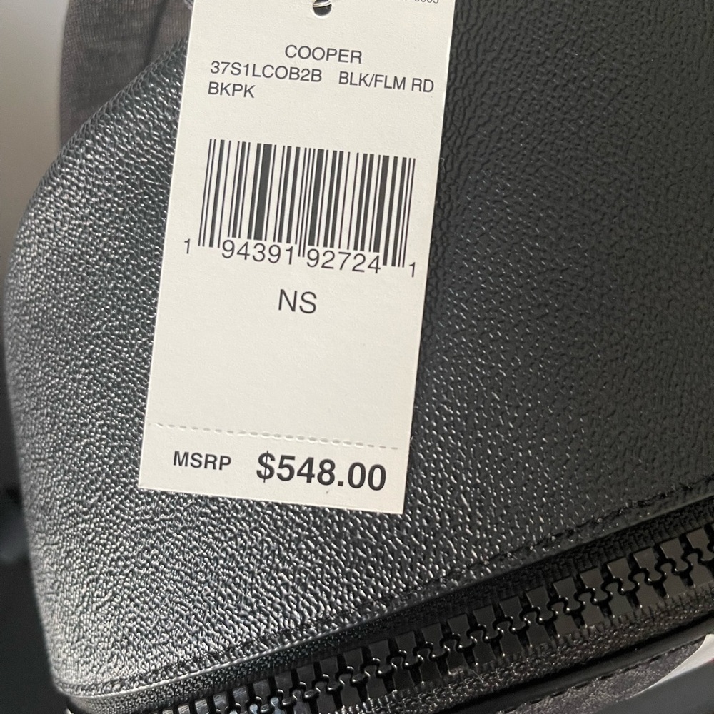 Red & Black Mens Michael Kors Backpack